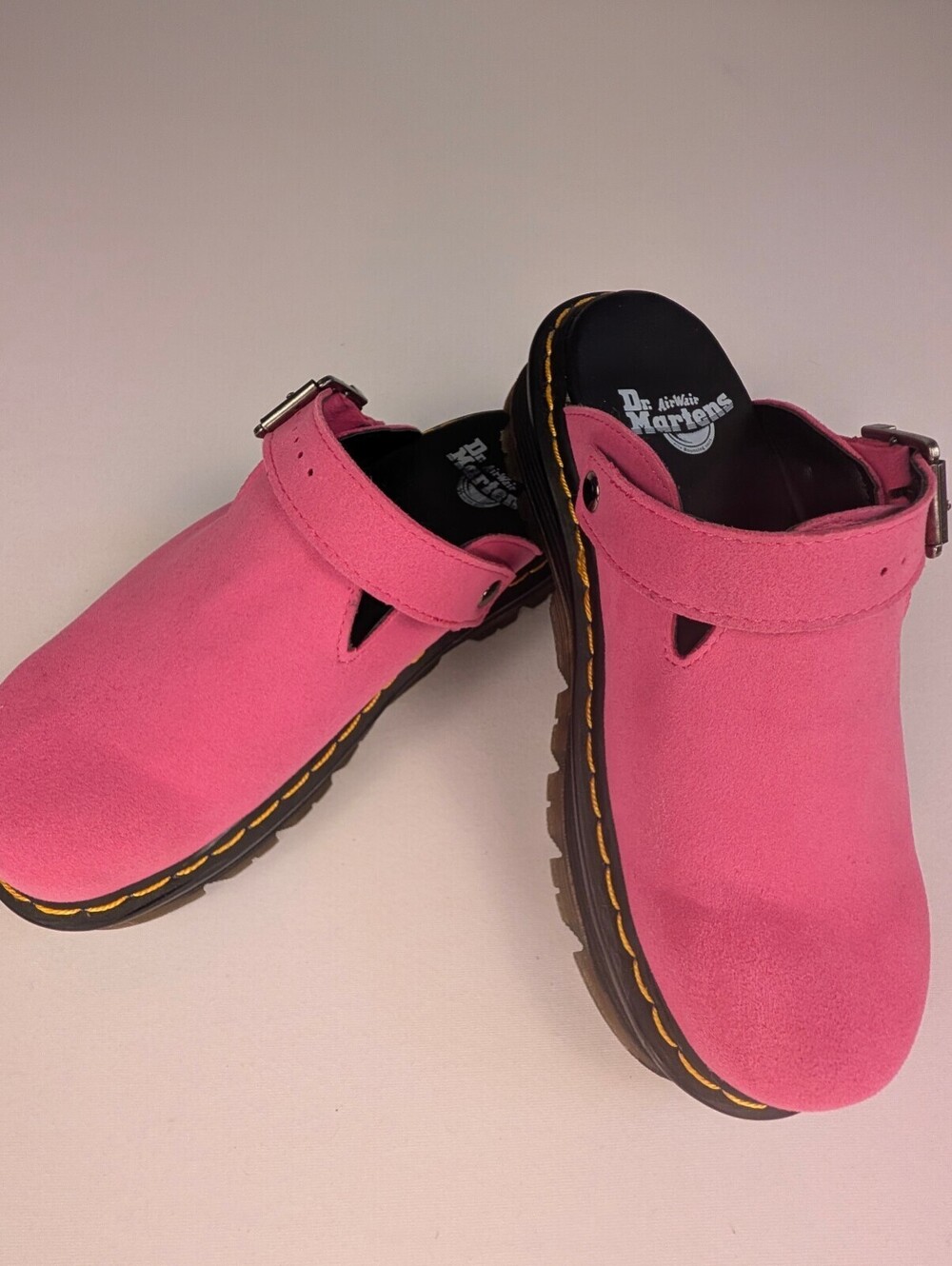 Dr.Martens Zebzag Suede Slingback Platform Mules Fuchsia Pink Size 7.5W/6.5M - Picture 2 of 14
